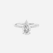 The Elisa Pear Pave Moissanite Ring - KNT - Engagement Rings, Wedding Bands & Fine Jewelry