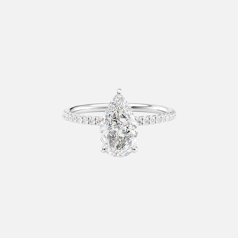 The Elisa Pear Pave Moissanite Ring - KNT - Engagement Rings, Wedding Bands & Fine Jewelry