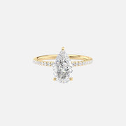 The Elisa Pear Pave Moissanite Ring - KNT - Engagement Rings, Wedding Bands & Fine Jewelry