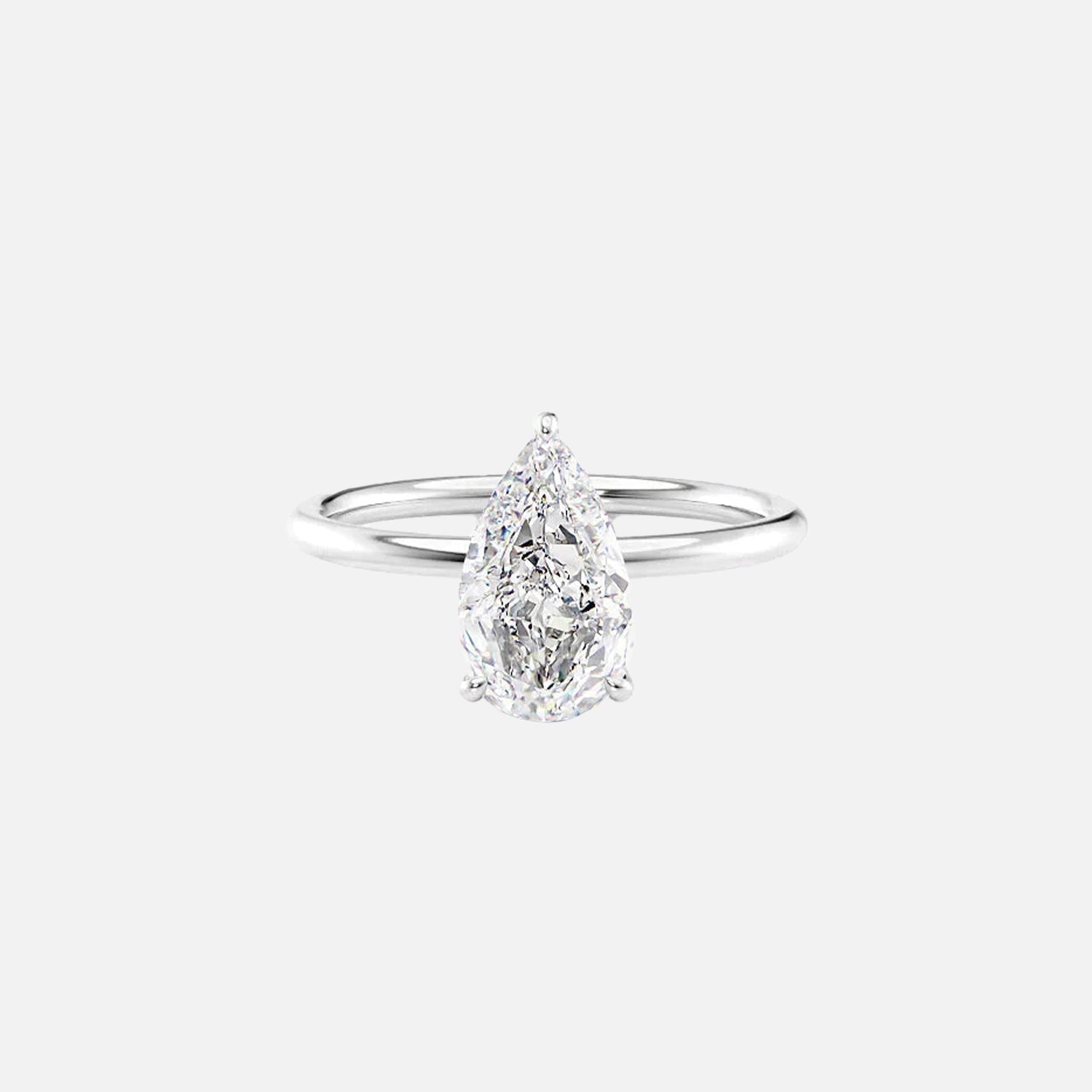 The Elisa Pear Solitaire Moissanite Ring - KNT - Engagement Rings, Wedding Bands & Fine Jewelry