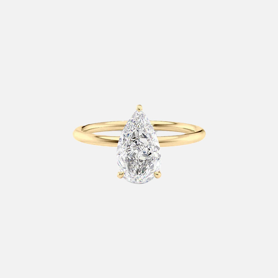The Elisa Pear Solitaire Moissanite Ring - KNT - Engagement Rings, Wedding Bands & Fine Jewelry