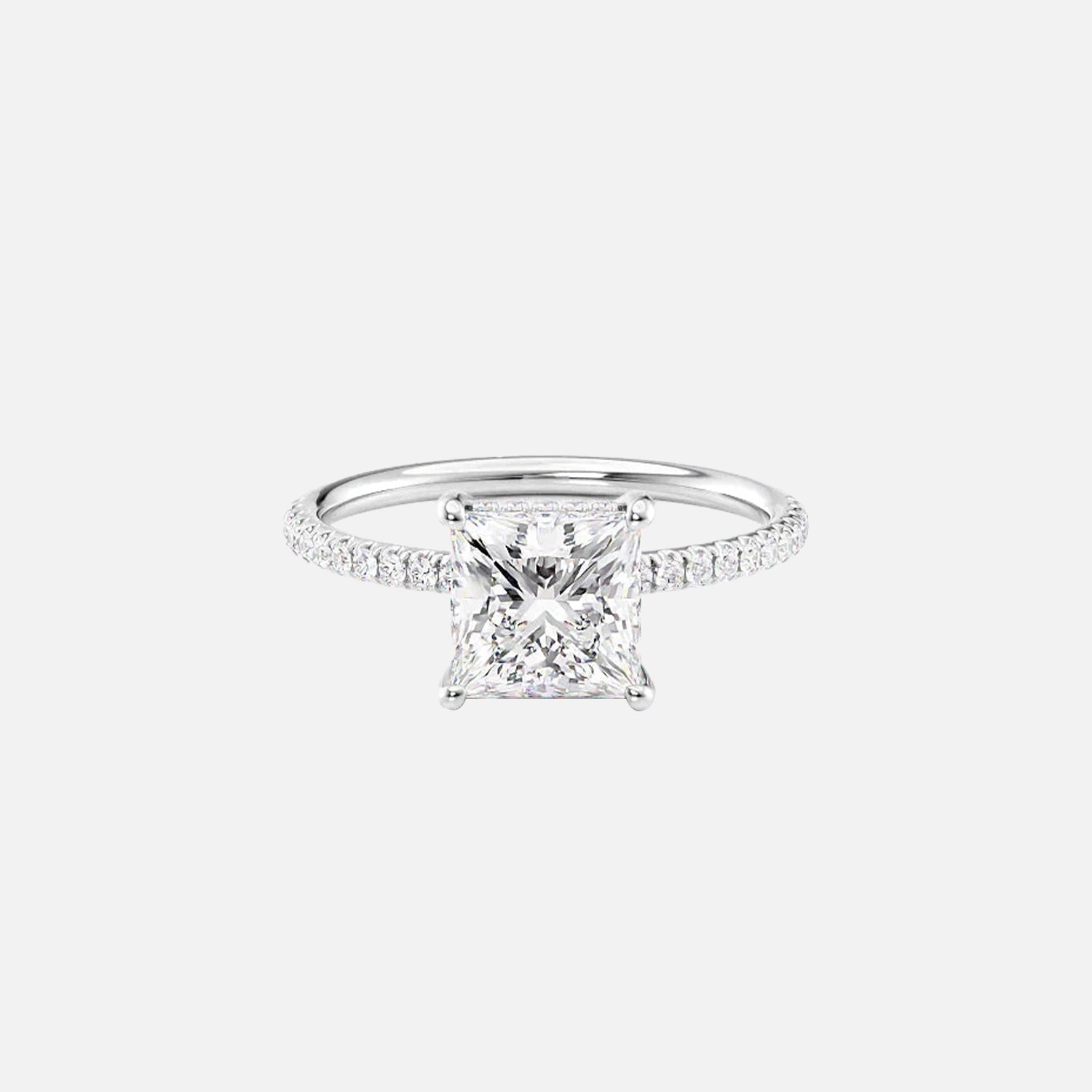 The Elisa Princess Pave Moissanite Ring - KNT - Engagement Rings, Wedding Bands & Fine Jewelry
