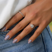 The Elisa Princess Pave Moissanite Ring - KNT - Engagement Rings, Wedding Bands & Fine Jewelry