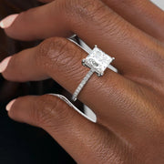 The Elisa Princess Pave Moissanite Ring - KNT - Engagement Rings, Wedding Bands & Fine Jewelry