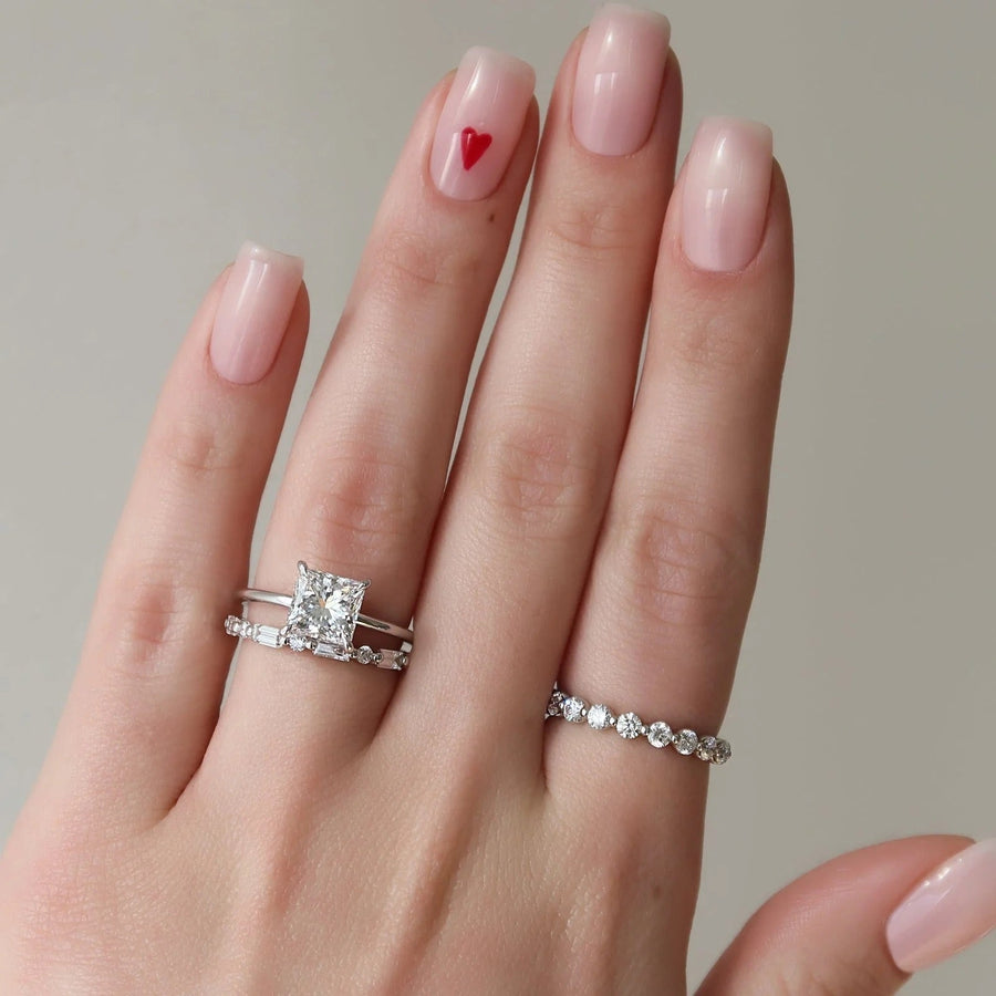 The Elisa Princess Solitaire Moissanite Ring - KNT - Engagement Rings, Wedding Bands & Fine Jewelry