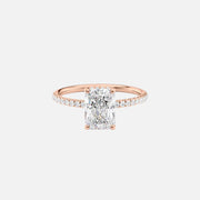 The Elisa Radiant Pave Moissanite Ring - KNT - Engagement Rings, Wedding Bands & Fine Jewelry