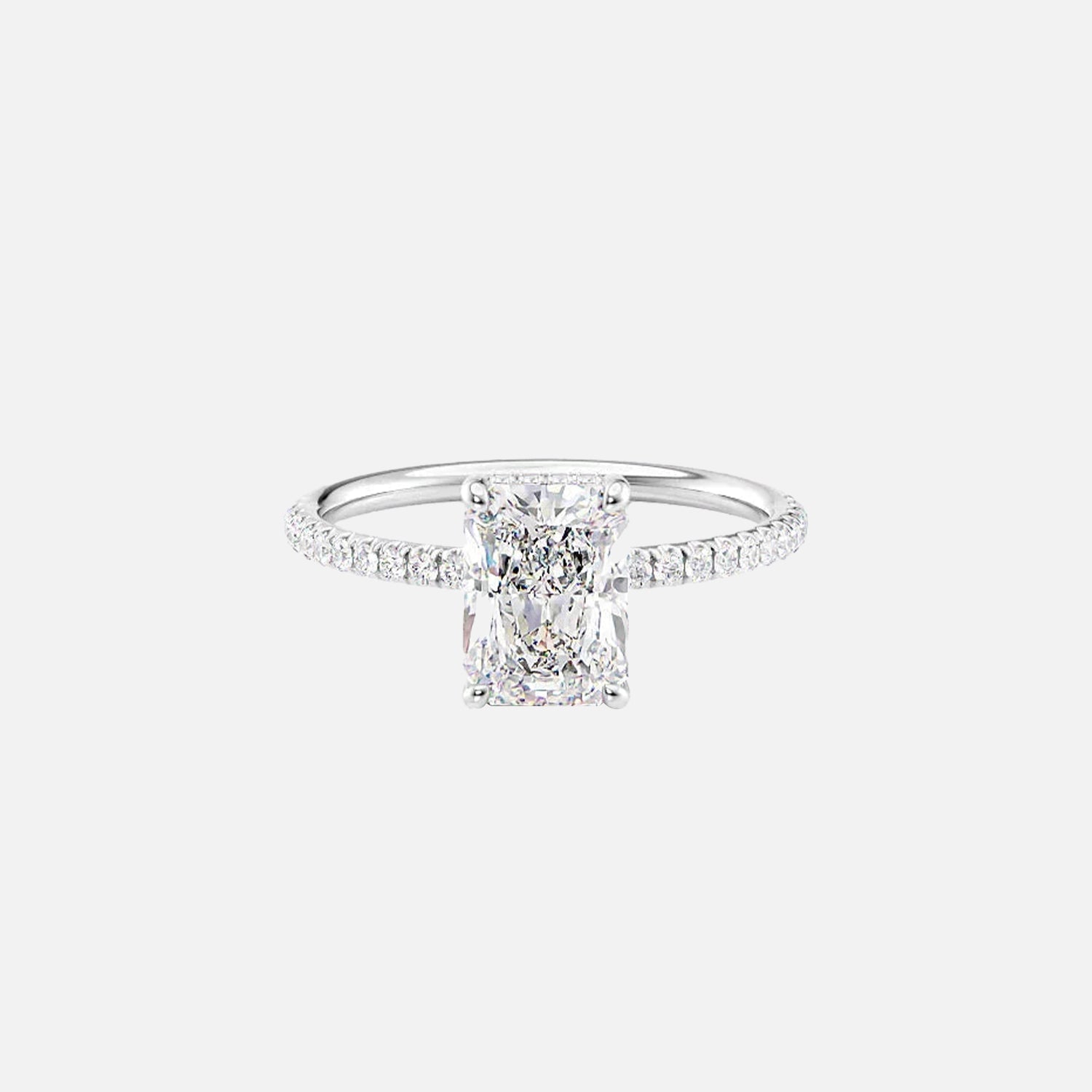 The Elisa Radiant Pave Moissanite Ring - KNT - Engagement Rings, Wedding Bands & Fine Jewelry