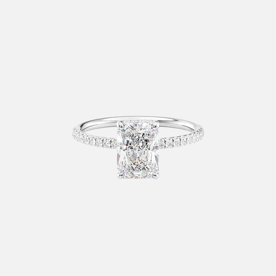 The Elisa Radiant Pave Moissanite Ring - KNT - Engagement Rings, Wedding Bands & Fine Jewelry