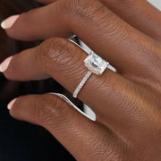 The Elisa Radiant Pave Moissanite Ring - KNT - Engagement Rings, Wedding Bands & Fine Jewelry