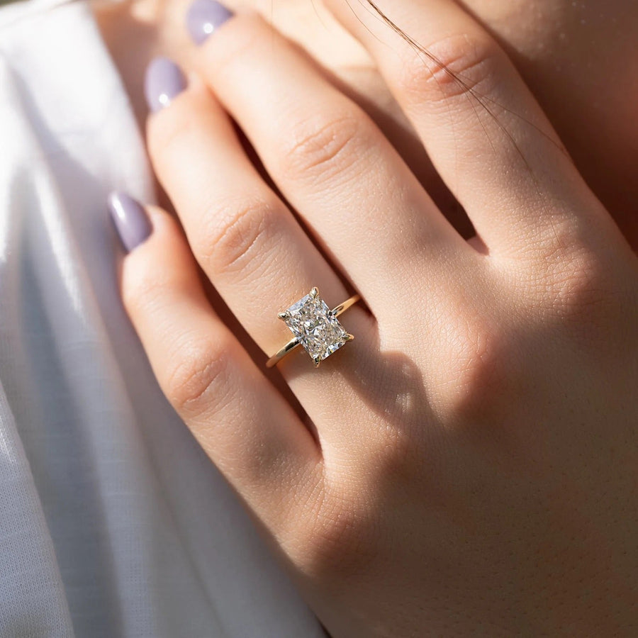 The Elisa Radiant Solitaire Moissanite Ring - KNT - Engagement Rings, Wedding Bands & Fine Jewelry