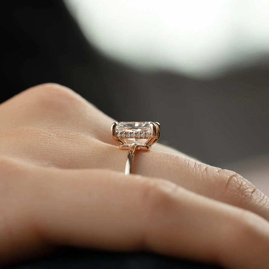 The Elisa Radiant Solitaire Moissanite Ring - KNT - Engagement Rings, Wedding Bands & Fine Jewelry