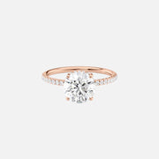 The Elisa Round Pave Moissanite Ring - KNT - Engagement Rings, Wedding Bands & Fine Jewelry