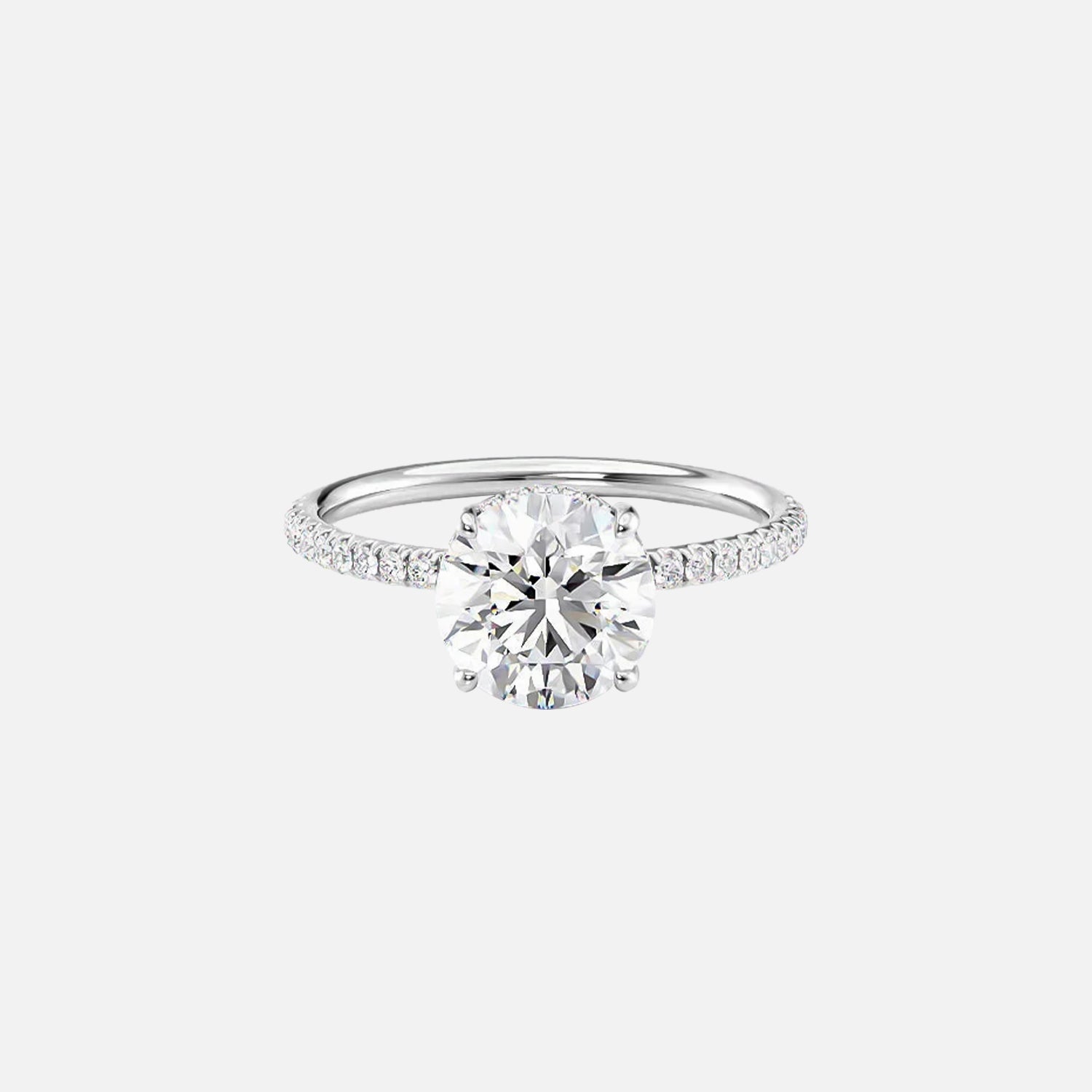 The Elisa Round Pave Moissanite Ring - KNT - Engagement Rings, Wedding Bands & Fine Jewelry
