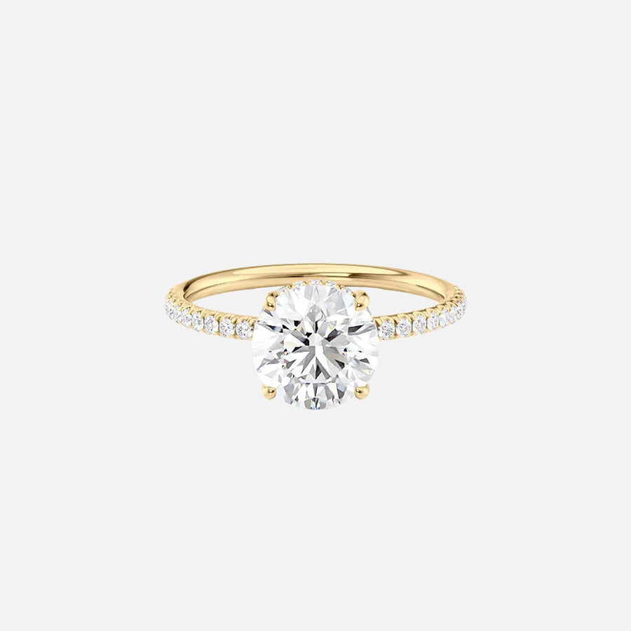The Elisa Round Pave Moissanite Ring - KNT - Engagement Rings, Wedding Bands & Fine Jewelry