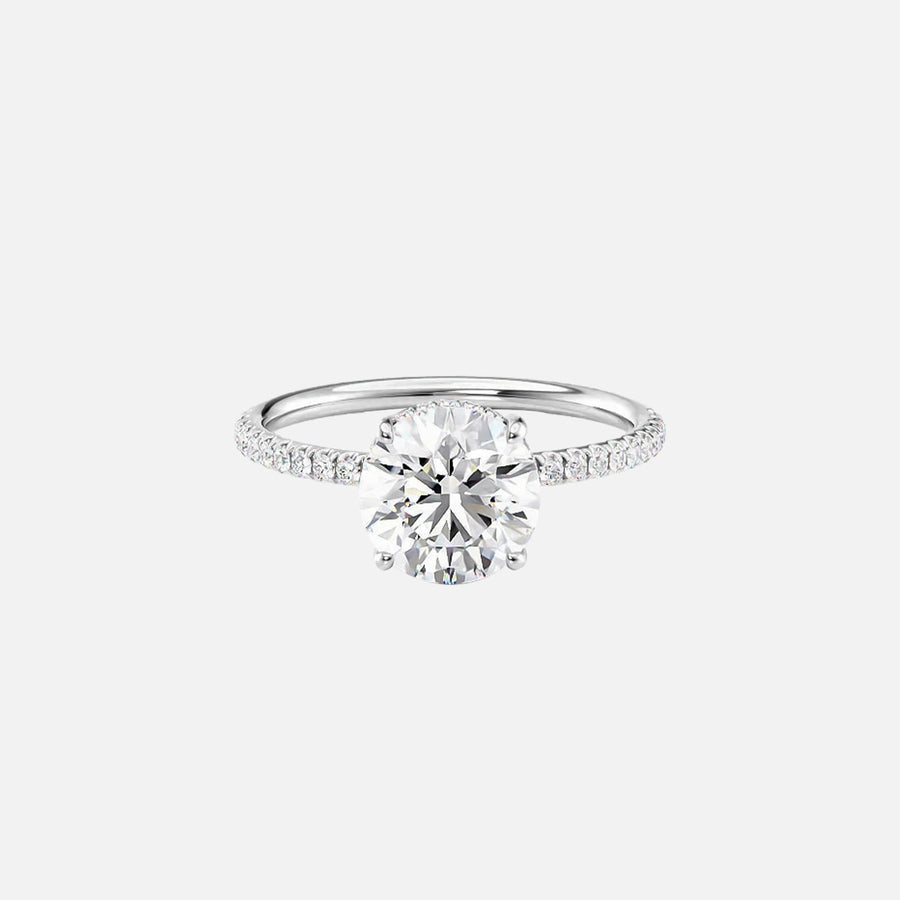 The Elisa Round Pave Moissanite Ring - KNT - Engagement Rings, Wedding Bands & Fine Jewelry