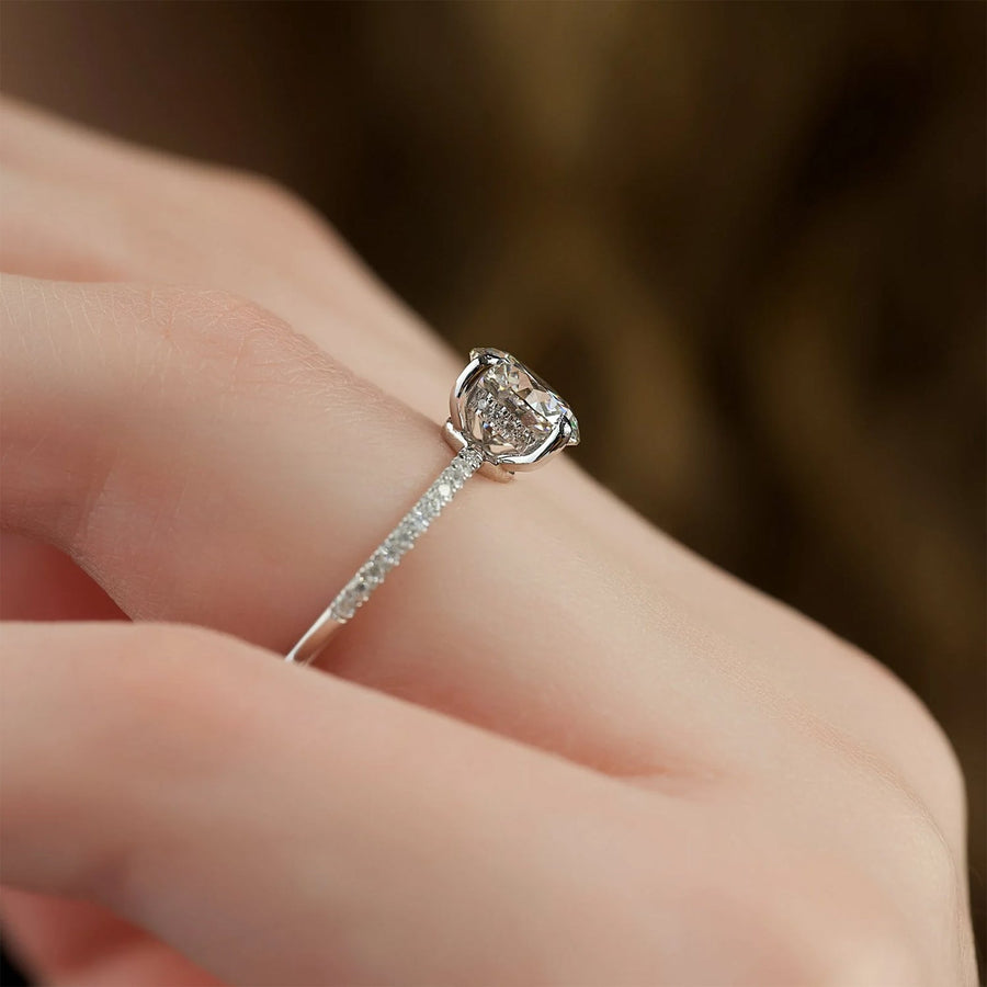The Elisa Round Pave Moissanite Ring - KNT - Engagement Rings, Wedding Bands & Fine Jewelry