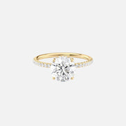 The Elisa Round Pave Moissanite Ring - KNT - Engagement Rings, Wedding Bands & Fine Jewelry