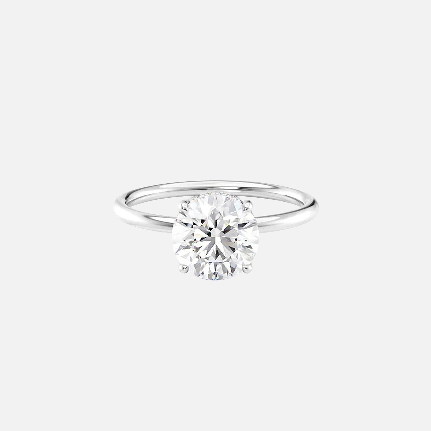 The Elisa Round Solitaire Moissanite Ring - KNT - Engagement Rings, Wedding Bands & Fine Jewelry
