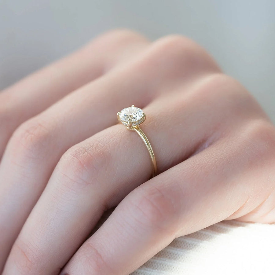 The Elisa Round Solitaire Moissanite Ring - KNT - Engagement Rings, Wedding Bands & Fine Jewelry