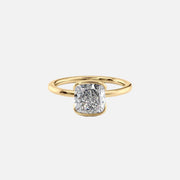  The Eliza Cushion Moissanite Ring 18k Yellow Gold 001