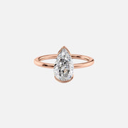  The Eliza Pear Moissanite Ring 18k Rose Gold 001
