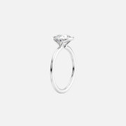  The Eliza Round Moissanite Ring 14k White Gold 002