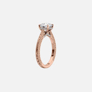  The Elizabeth Oval Lab Diamond Ring 14k Rose Gold 002