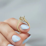  The Elizabeth Oval Lab Diamond Ring 14k Yellow Gold 005 Final