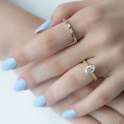  The Elizabeth Oval Moissanite Ring 14k Yellow Gold 003