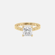  The Elizabeth Princess Lab Diamond Ring 18k Yellow Gold 001