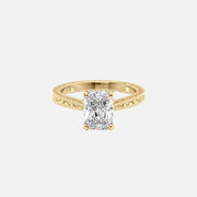  The Elizabeth Radiant Lab Diamond Ring 18k Yellow Gold 001