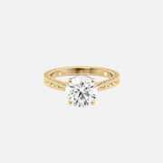 The Elizabeth Round Lab Diamond Ring 14k Yellow Gold 001