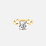  The Ellie Cushion Lab Diamond Ring 18k Yellow Gold 001