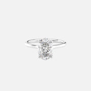  The Ellie Oval Lab Diamond Ring 14k White Gold 001