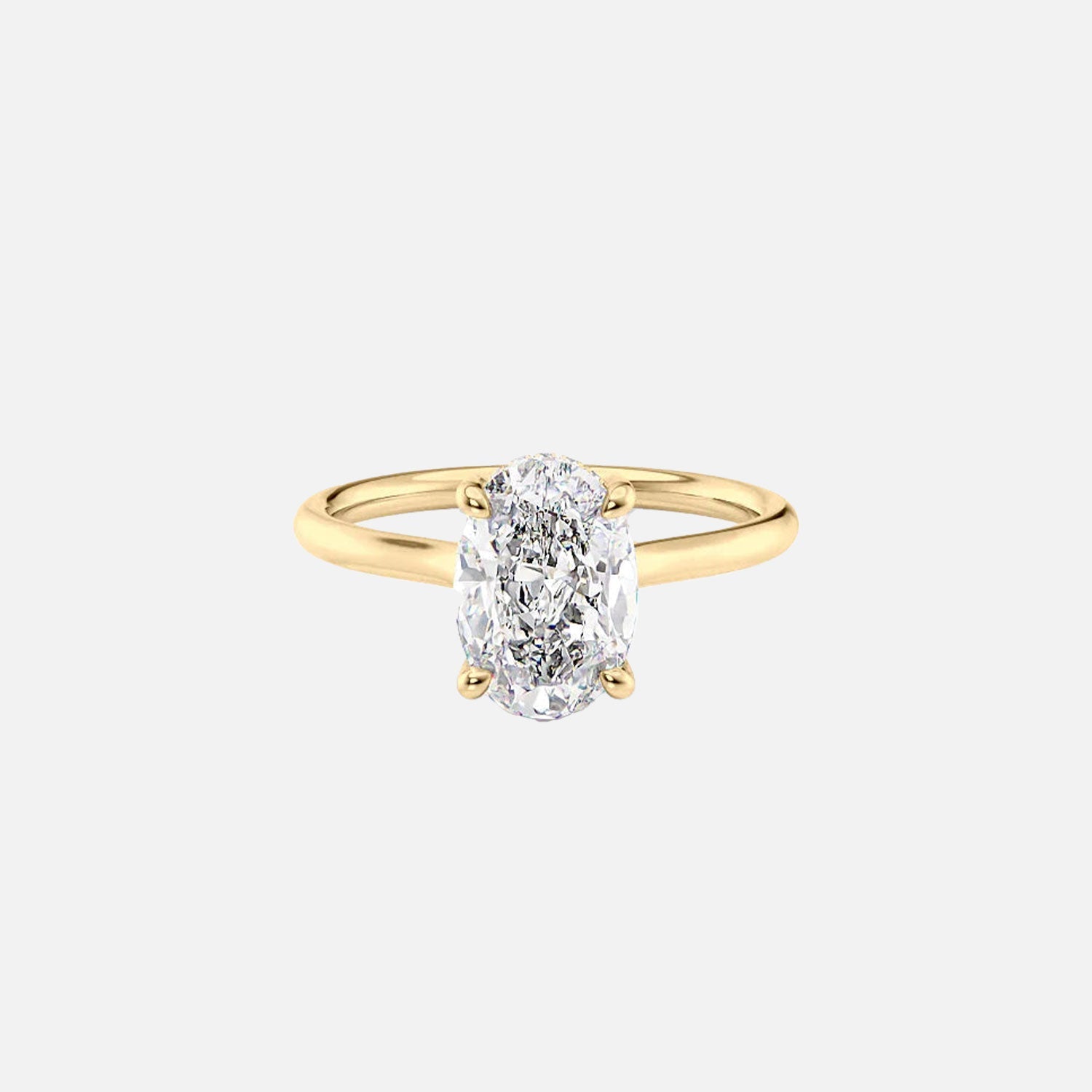 The Ellie Oval Lab Diamond Ring 14k Yellow Gold 001