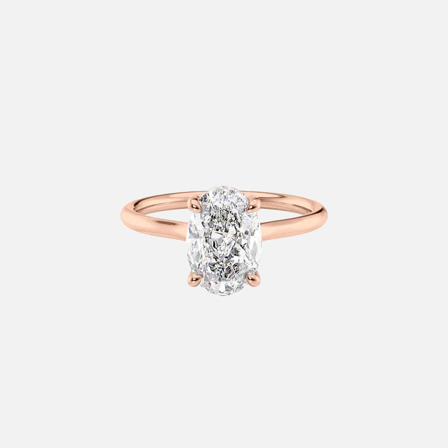  The Ellie Oval Lab Diamond Ring 18k Rose Gold 001