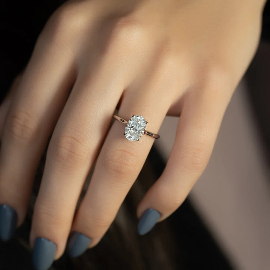  The Ellie Oval Lab Diamond Ring 18k White Gold 004 Final