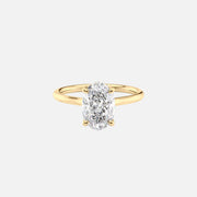  The Ellie Oval Lab Diamond Ring 18k Yellow Gold 001