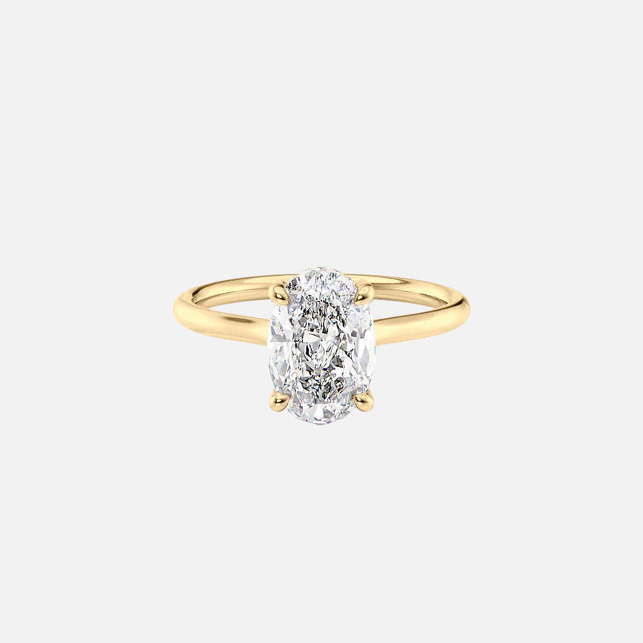  The Ellie Oval Lab Diamond Ring 18k Yellow Gold 001