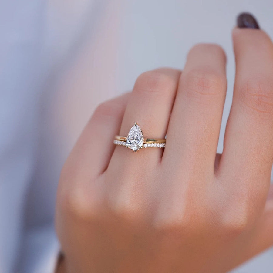  The Ellie Pear Lab Diamond Ring 14k Yellow Gold 003 Final