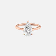  The Ellie Pear Lab Diamond Ring 18k Rose Gold 001