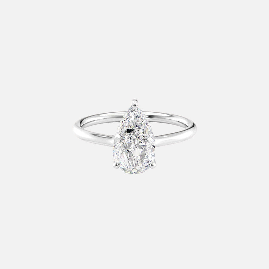  The Ellie Pear Lab Diamond Ring 18k White Gold 001