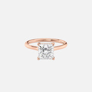  The Ellie Princess Lab Diamond Ring 18k Rose Gold 001