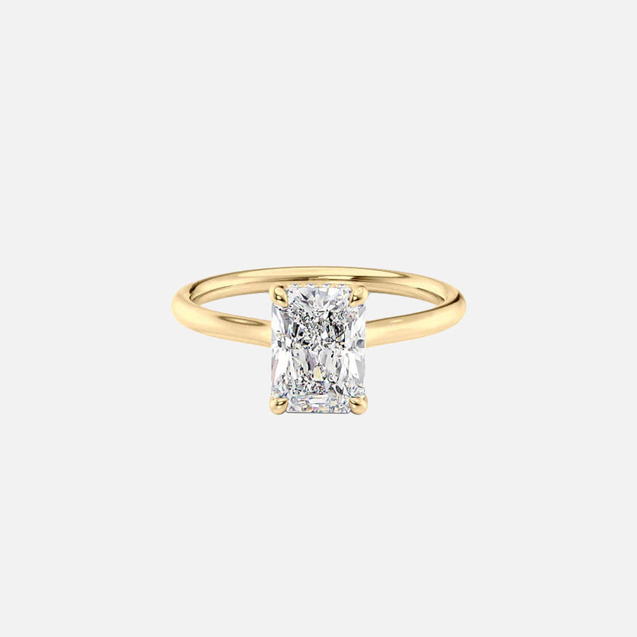 The Ellie Radiant Lab Diamond Ring 14k Yellow Gold 001