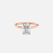  The Ellie Radiant Lab Diamond Ring 18k Rose Gold 001
