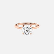  The Ellie Round Lab Diamond Ring 14k Rose Gold 001