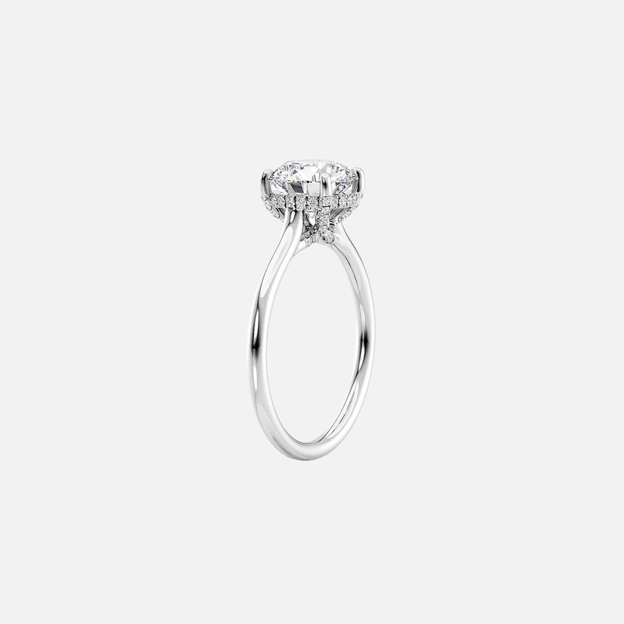  The Ellie Round Lab Diamond Ring 14k White Gold 002