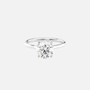  The Ellie Round Lab Diamond Ring 18k White Gold 001