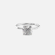  The Eve Cushion Moissanite Ring 14k White Gold 001