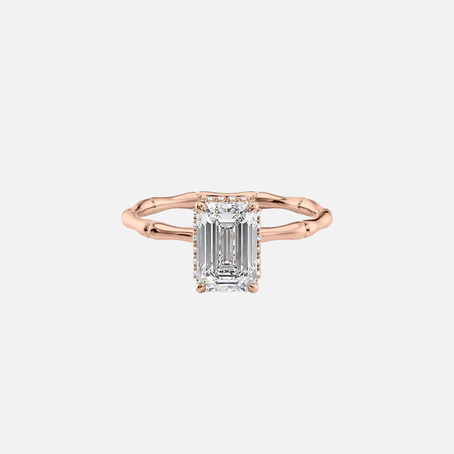  The Eve Emerald Lab Diamond Ring 14k Rose Gold 001